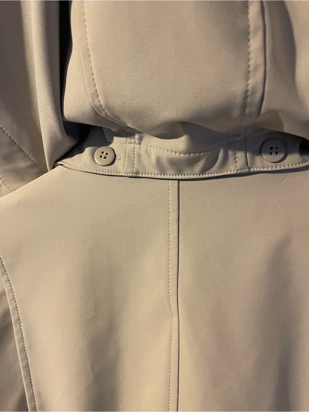 Calvin Klein Beige Softshell Belted Trench Coat Detachable Hood L - Picture 11 of 12